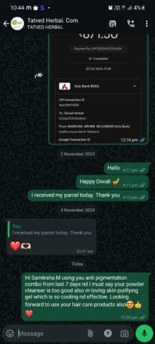 Anti Pigmentation Combo by Tatved Herbal photo review